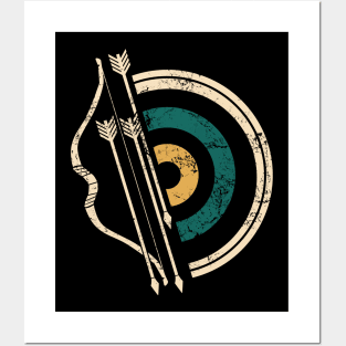 Archery Vibes | Retro Vintage Bow and Arrow Posters and Art